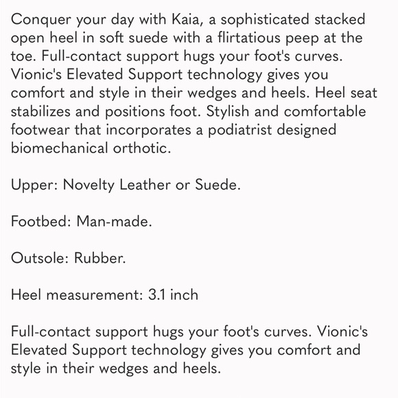 Vionic Suede Perk Kaia Heel - Ladies Peep Bootie Stacked Heels Sz 7 - Picture 2 of 11